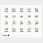 Kikkers dansen samen ronde sticker (Vel)