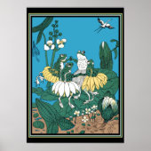 Kikkers Dansend op een Lilypad Poster (Voorkant)