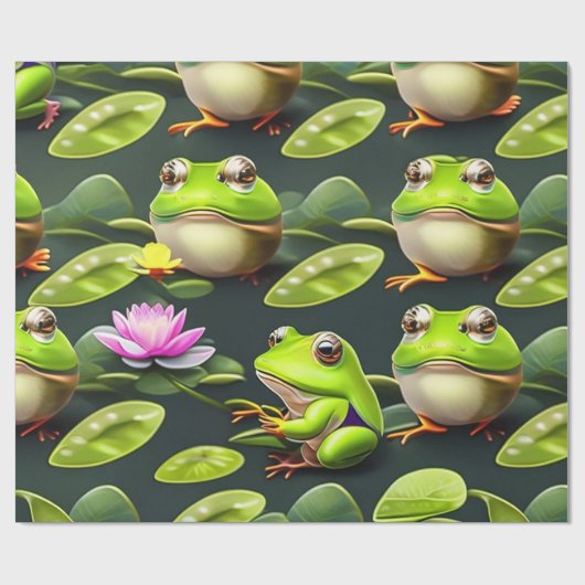 Kikkers Designer Wrapping Papier (Vlak)