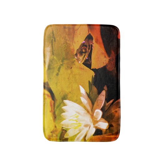Kikkers die water Lily Abstract verhit Badmat (Voorkant Verticaal)