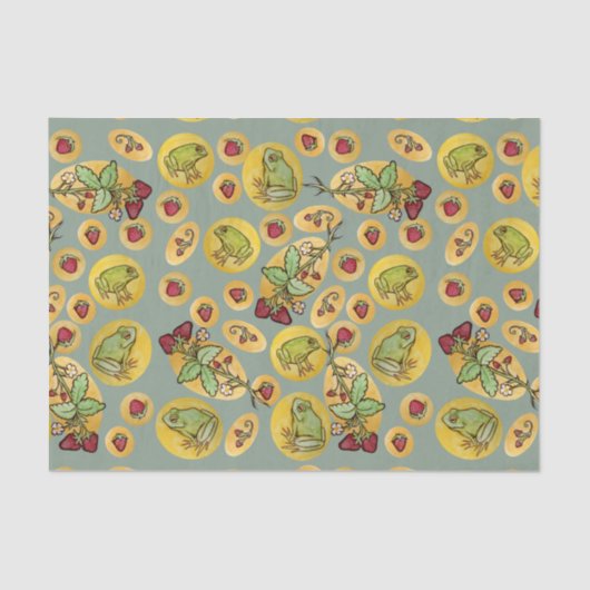 Kikkers en aardbeien tissuepapier (Voorkant)