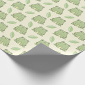 Kikkers en bladeren cadeaupapier (Hoek)