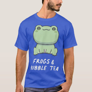 Kikkers en bubbeltea Kawaii Anime Aesthetische Amb T-shirt