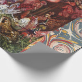 Kikkers en fairies onder roodpaddenstoel cadeaupapier (Hoek)