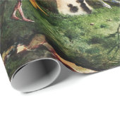 Kikkers en fairies onder roodpaddenstoel cadeaupapier (Rol Hoek)