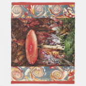 Kikkers en fairies onder roodpaddenstoel fleece deken (Voorkant)