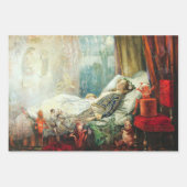 Kikkers en fairies onder roodpaddenstoel inpakpapier vel (Voorkant 3)