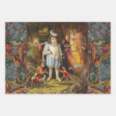 Kikkers en fairies onder roodpaddenstoel inpakpapier vel (Voorkant 2)