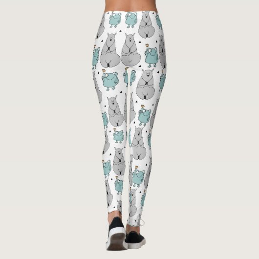 Kikkers en lamaspatroon leggings (Achterkant)