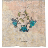 Kikkers en libellen douchegordijn (Voorkant)