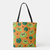 Kikkers en Lily Pads bewerkbare tekst Tote Bag (Achterkant)