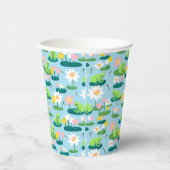 Kikkers en Lily Pads Leuk Verjaardags BABY SHOWER Papieren Bekers (Rechts)