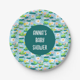 Kikkers en Lily Pads Leuk Verjaardags BABY SHOWER Papieren Bordje