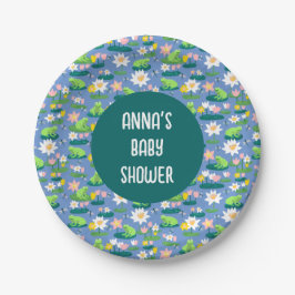 Kikkers en Lily Pads Leuk Verjaardags BABY SHOWER Papieren Bordje