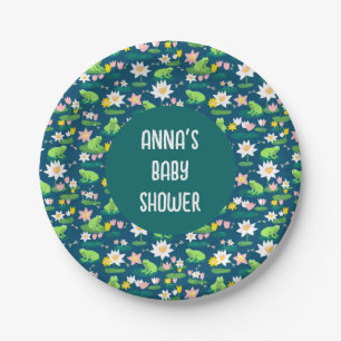 Kikkers en Lily Pads Leuk Verjaardags BABY SHOWER Papieren Bordje