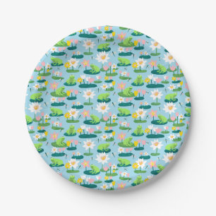 Kikkers en Lily Pads Leuk Verjaardags BABY SHOWER Papieren Bordje
