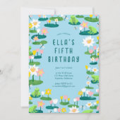 Kikkers en Lily Pads Schattige AANGEPAST VERJAARDA Kaart (Voorkant)