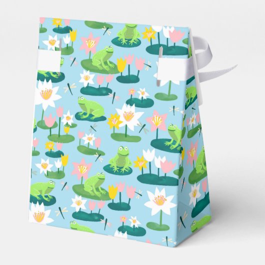 Kikkers en Lily Pads Schattige BABY SHOWER Verjaar Bedankdoosjes (Achterkant)