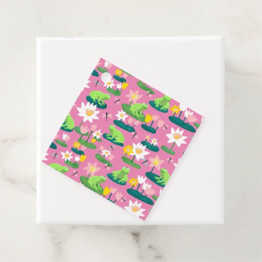 Kikkers en Lily Pads Schattige BABY SHOWER Verjaar Bedankjes Labels (In situ)