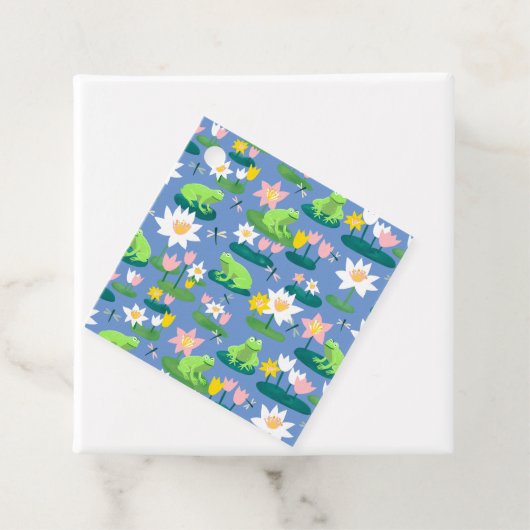 Kikkers en Lily Pads Schattige BABY SHOWER Verjaar Bedankjes Labels (In situ)