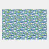 Kikkers en Lily Pads Schattige BABY SHOWER Verjaar Inpakpapier Vel (Voorkant 3)