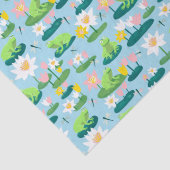 Kikkers en Lily Pads Schattige BABY SHOWER Verjaar Tissuepapier (Detail)