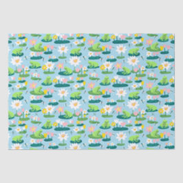 Kikkers en Lily Pads Schattige BABY SHOWER Verjaar Tissuepapier