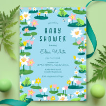 Kikkers en Lily Pads Schattige CUSTOM BABY SHOWER