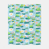 Kikkers en Lily Pads Schattige Custom Fleece Deken (Voorkant)