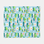 Kikkers en Lily Pads Schattige Custom Fleece Deken (Voorkant (Horizontaal))