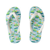 Kikkers en Lily Pads Schattige Custom Kinder Teenslippers (Voetbed)