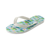 Kikkers en Lily Pads Schattige Custom Kinder Teenslippers (Schuin)