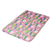 Kikkers en Lily Pads Schattige Custom Roze Badmat (Gekanteld)