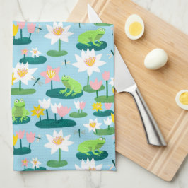 Kikkers en Lily Pads Schattige Custom Theedoek