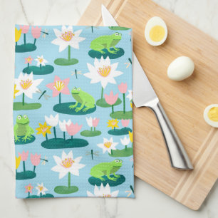 Kikkers en Lily Pads Schattige Custom Theedoek