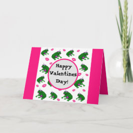 Kikkers en lipstick Kisses, Valentijnse Kaart