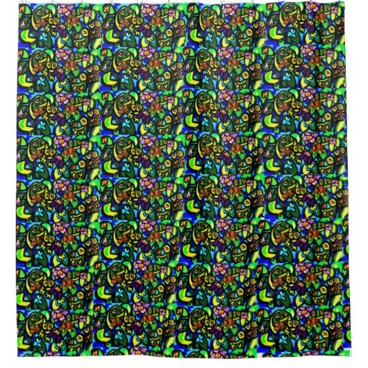 Kikkers en partij douchegordijn (Voorkant)