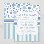 Kikkers en slakken Baby shower Kaart (Voorkant / Achterkant)