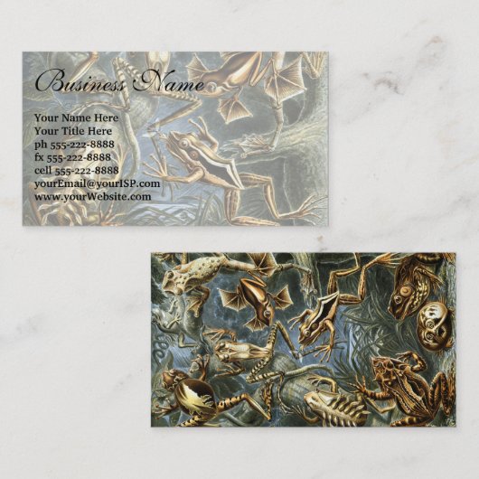  Kikkers en Toads Batrachia van Ernst Haeckel Visitekaartje (Voorkant / Achterkant)