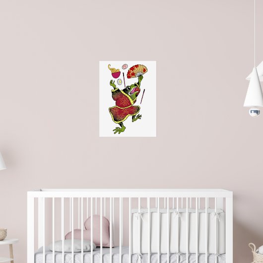 Kikkers en zeelieden in de lucht poster (Kinderkamer 2)