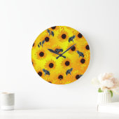 "Kikkers en Zonnebloemen: een speels Natuur-patroo Grote Klok (Huis)