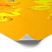 Kikkers en zonnebloemen, Poster (Hoek)