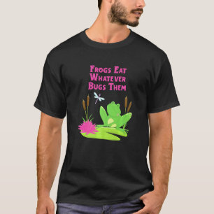 Kikkers eten wat er ook is, maar Dragonfly Kikker T-shirt