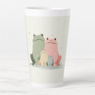 Kikkers Familie – Mooie Fantasievolle Dieren Kunst Latte Mok