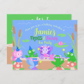 Kikkers & feeën Tea Party Verjaardag Kaart (Voorkant / Achterkant)