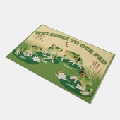 Kikkers Font Porch Mat, kikkerbroeks Welkomstmat Deurmat (Schuin)