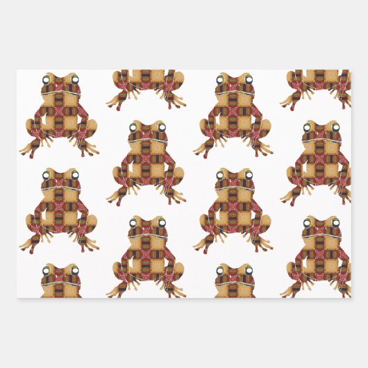 Kikkers Galor Wrapping Paper Flat Sheet Set van 3 (Voorkant 2)