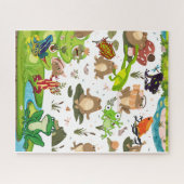 Kikkers Galore in vijver Legpuzzel (Horizontaal)