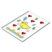 Kikkers Geel Eend Hartjes Spiraal Notebook Notitieboek (Linkerzijde)