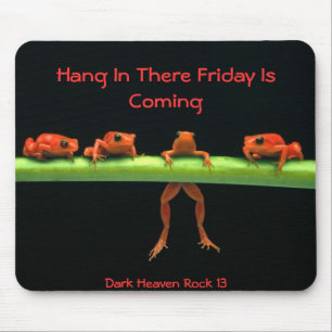 Kikkers, hangen daar vrijdag komt, donkere hea.. muismat